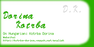 dorina kotrba business card